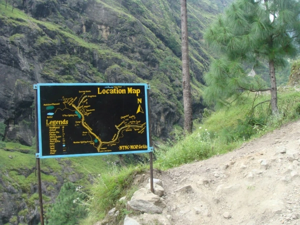 Manaslu Trek Map