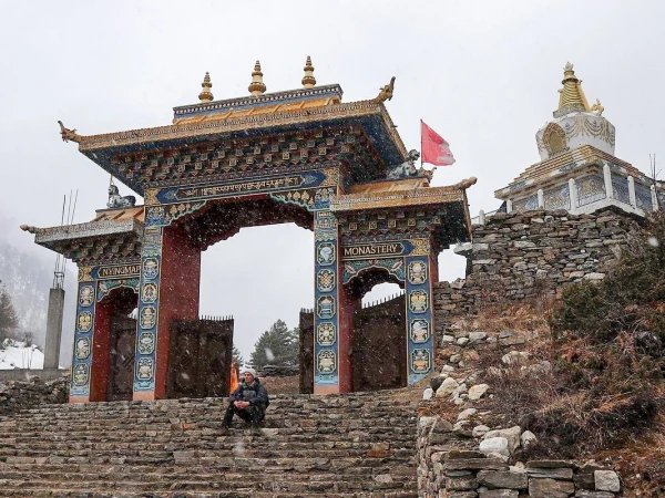 Ribung Monastery Lho Village Manaslu