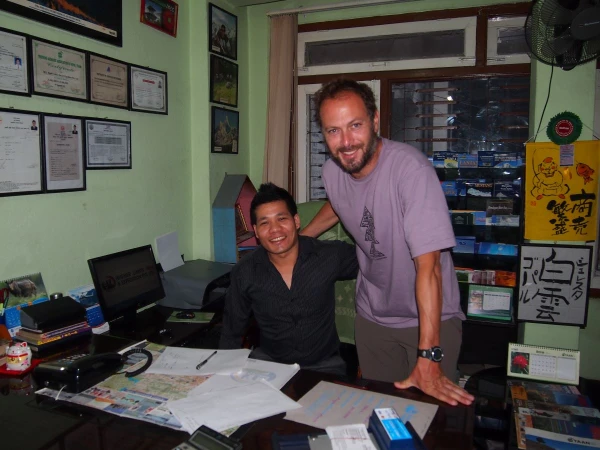 Gopal Shrestha With Clients